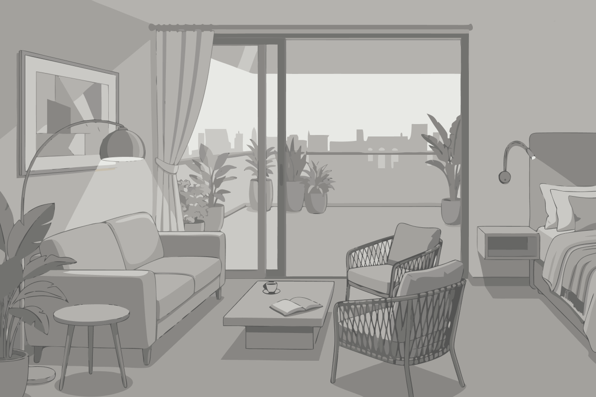 Apartment am Strand mit 3 Schlafzimmern